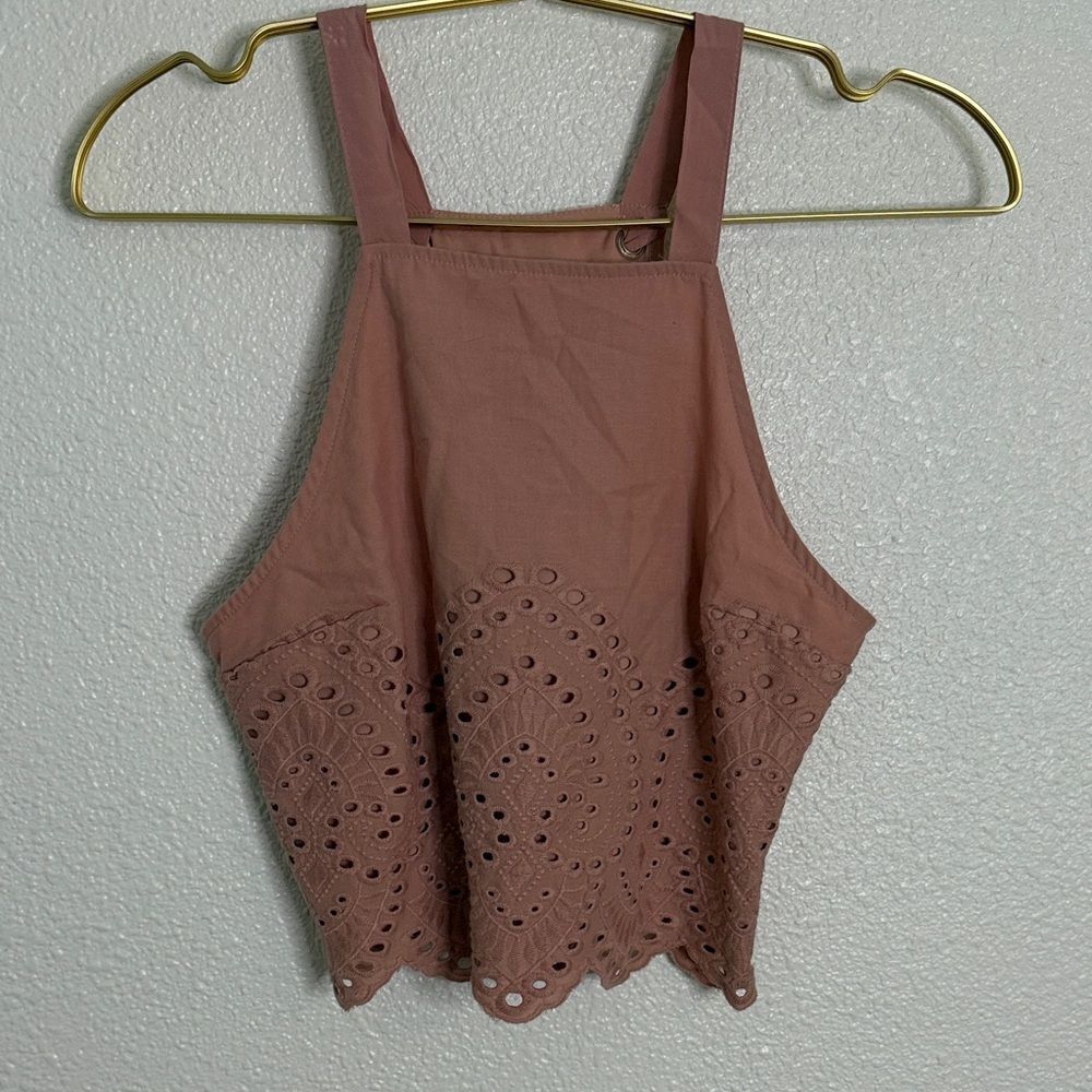 Abercrombie and Fitch - Chic Mauve Eyelet Women's Tank Top- XS